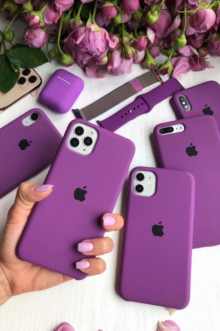 Silicone case za iPhone 17 Pro Max ljubičasta