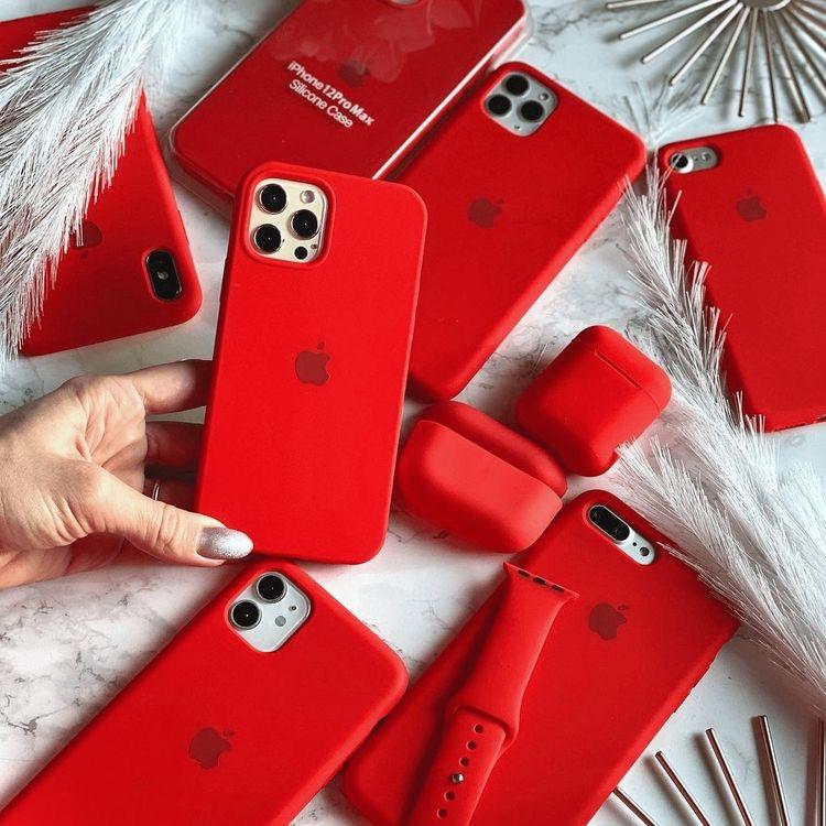 Silicone case iPhone 17 Pro Max crvena