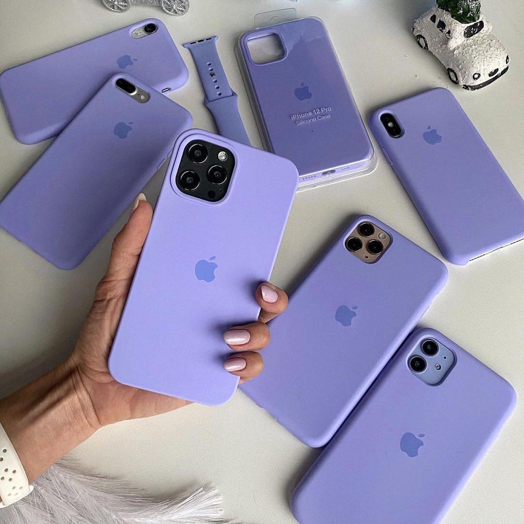 Silicone case iPhone 17 Pro Max lila